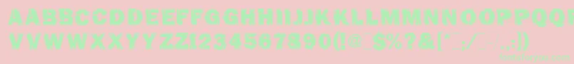 TinchoMugnolo-Schriftart – Grüne Schriften auf rosa Hintergrund