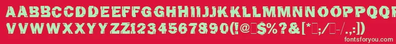 TinchoMugnolo Font – Green Fonts on Red Background