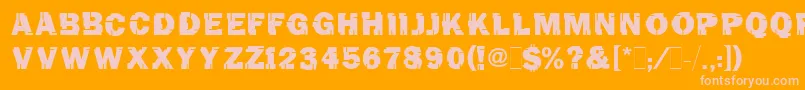 TinchoMugnolo Font – Pink Fonts on Orange Background