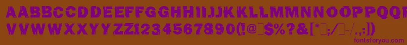 TinchoMugnolo Font – Purple Fonts on Brown Background