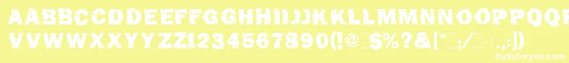 TinchoMugnolo Font – White Fonts on Yellow Background