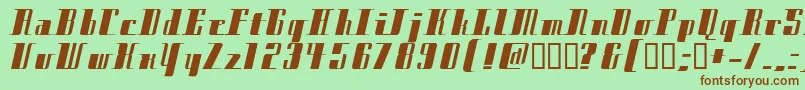 CityExtrabold Font – Brown Fonts on Green Background