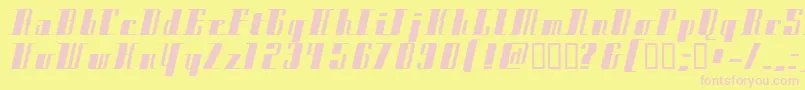 Czcionka CityExtrabold – różowe czcionki na żółtym tle