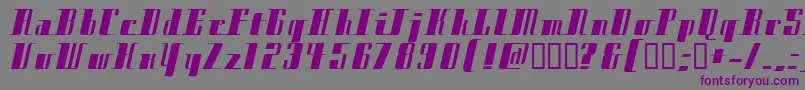 フォントCityExtrabold – 紫色のフォント、灰色の背景