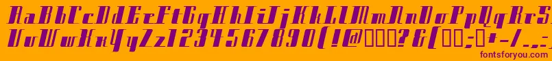 フォントCityExtrabold – オレンジの背景に紫のフォント