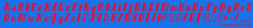 CityExtrabold-fontti – punaiset fontit sinisellä taustalla