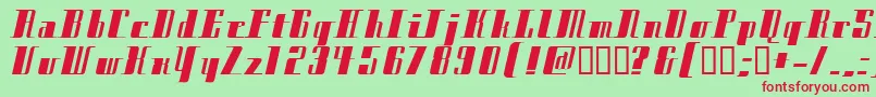 CityExtrabold Font – Red Fonts on Green Background