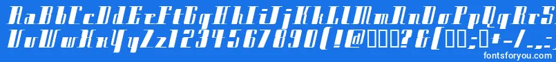 フォントCityExtrabold – 青い背景に白い文字