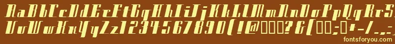 CityExtrabold-fontti – keltaiset fontit ruskealla taustalla