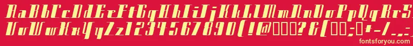 CityExtrabold Font – Yellow Fonts on Red Background