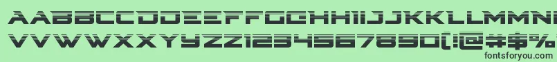 Cyberdynehalf Font – Black Fonts on Green Background