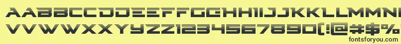 Cyberdynehalf Font – Black Fonts on Yellow Background