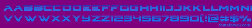 Cyberdynehalf Font – Blue Fonts on Purple Background