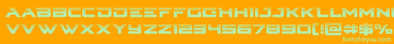 Cyberdynehalf Font – Green Fonts on Orange Background