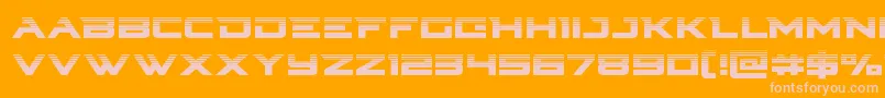 Cyberdynehalf Font – Pink Fonts on Orange Background