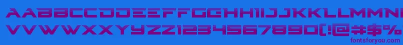 Cyberdynehalf Font – Purple Fonts on Blue Background