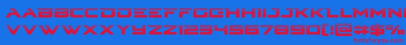More about Cyberdynehalf Font Cyberdynehalf Font – Red Fonts on Blue Background