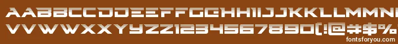 Cyberdynehalf-fontti – valkoiset fontit ruskealla taustalla