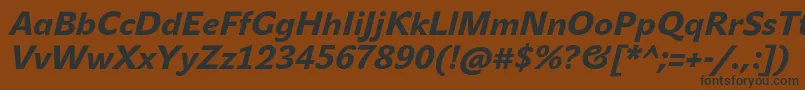 JohnsansHeavyProItalic Font – Black Fonts on Brown Background