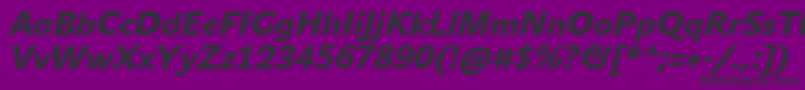 Шрифт JohnsansHeavyProItalic – чёрные шрифты на фиолетовом фоне
