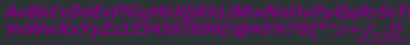 Шрифт JohnsansHeavyProItalic – фиолетовые шрифты на чёрном фоне