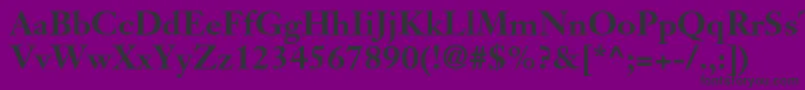 JansontextltstdBold Font – Black Fonts on Purple Background