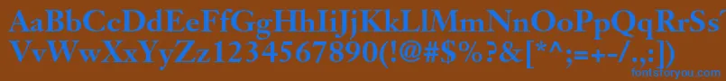 Подробнее о шрифте JansontextltstdBold Шрифт JansontextltstdBold – синие шрифты на коричневом фоне