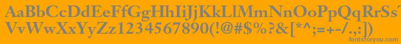 JansontextltstdBold-Schriftart – Graue Schriften auf orangefarbenem Hintergrund