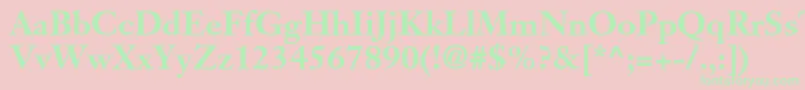 JansontextltstdBold Font – Green Fonts on Pink Background