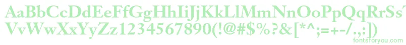 JansontextltstdBold Font – Green Fonts on White Background