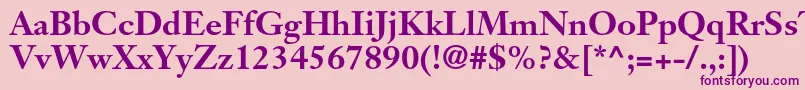 JansontextltstdBold Font – Purple Fonts on Pink Background