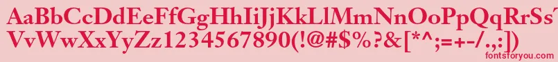 fuente JansontextltstdBold – Fuentes Rojas Sobre Fondo Rosa