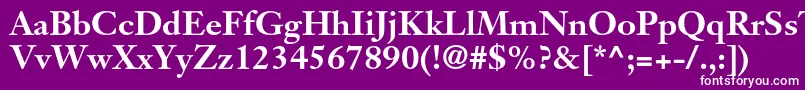 JansontextltstdBold Font – White Fonts on Purple Background