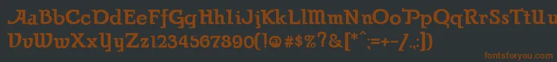 Шрифт ParsonsAlternateHeavy – коричневые шрифты на чёрном фоне