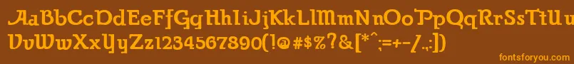 Шрифт ParsonsAlternateHeavy – оранжевые шрифты на коричневом фоне