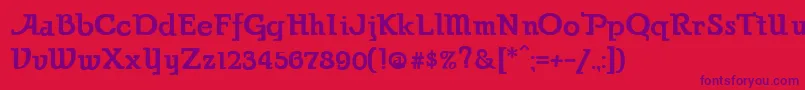 ParsonsAlternateHeavy Font – Purple Fonts on Red Background