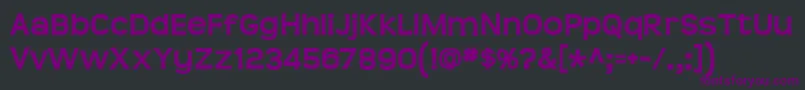 Czcionka Teenbold – fioletowe czcionki na czarnym tle