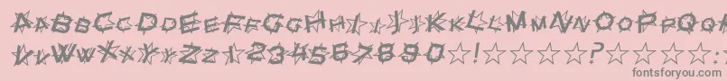 Czcionka SfStarDustItalic – szare czcionki na różowym tle