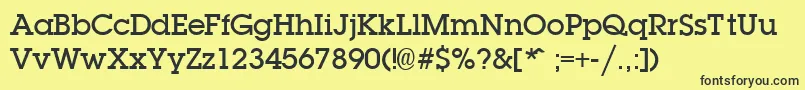 LaplanddemiboldRegular Font – Black Fonts on Yellow Background