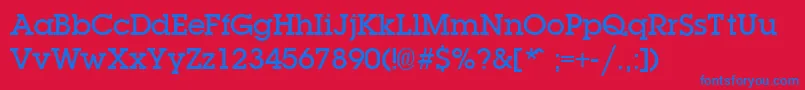 LaplanddemiboldRegular Font – Blue Fonts on Red Background