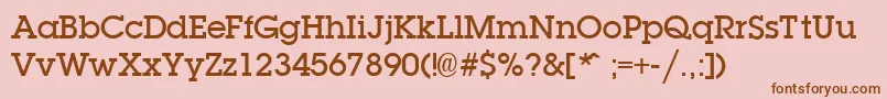 LaplanddemiboldRegular Font – Brown Fonts on Pink Background