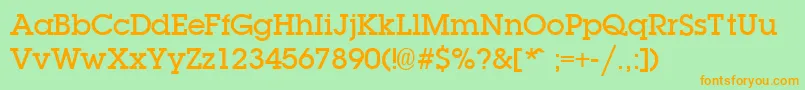 LaplanddemiboldRegular Font – Orange Fonts on Green Background