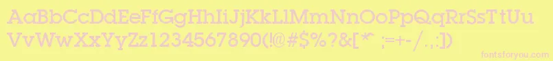 LaplanddemiboldRegular Font – Pink Fonts on Yellow Background