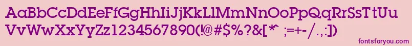 LaplanddemiboldRegular Font – Purple Fonts on Pink Background