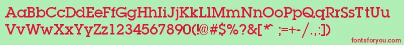 LaplanddemiboldRegular Font – Red Fonts on Green Background