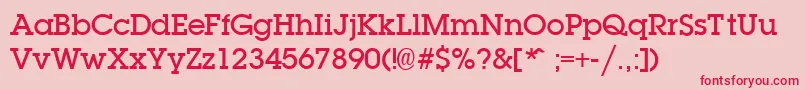 LaplanddemiboldRegular Font – Red Fonts on Pink Background