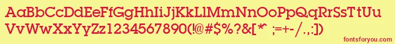 LaplanddemiboldRegular Font – Red Fonts on Yellow Background