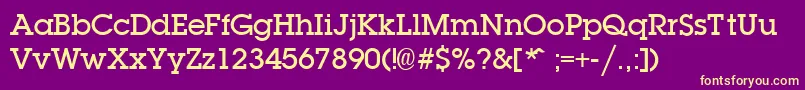 LaplanddemiboldRegular Font – Yellow Fonts on Purple Background
