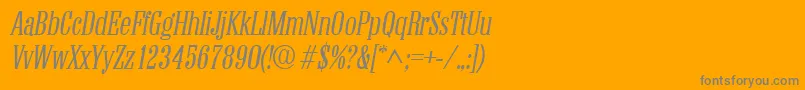 ColonellItalic Font – Gray Fonts on Orange Background