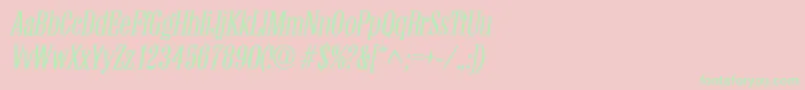 ColonellItalic Font – Green Fonts on Pink Background